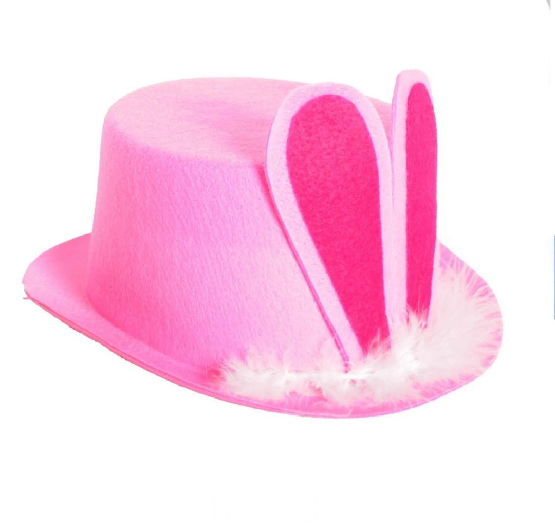 Childrens Easter Top Hat with Bunny Ears (Pink or Blue)