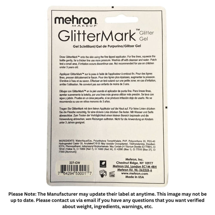 Mehron Glitter Iridescent Gel