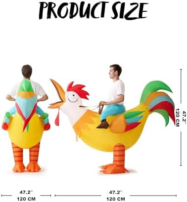 Adult Deluxe Inflatable Ride A Roster Costume