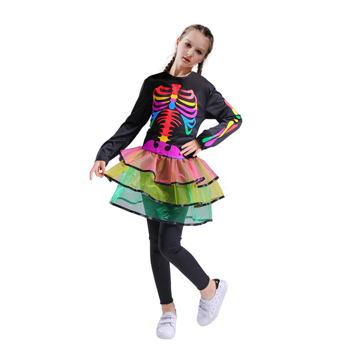 Rainbow Child Skeleton Costume