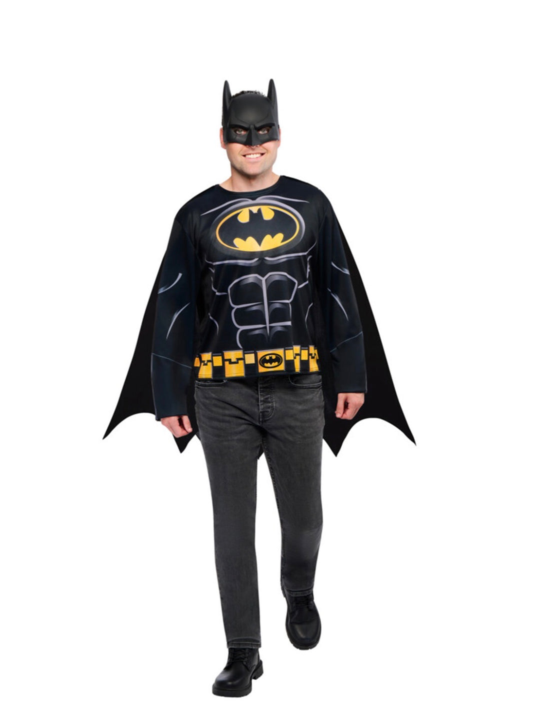 Adult Batman Costume Top, Mask and Cape