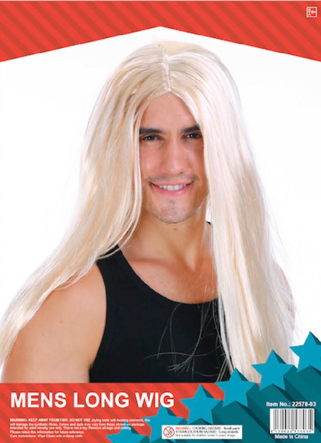 Mens Long Hair Wig, Blonde