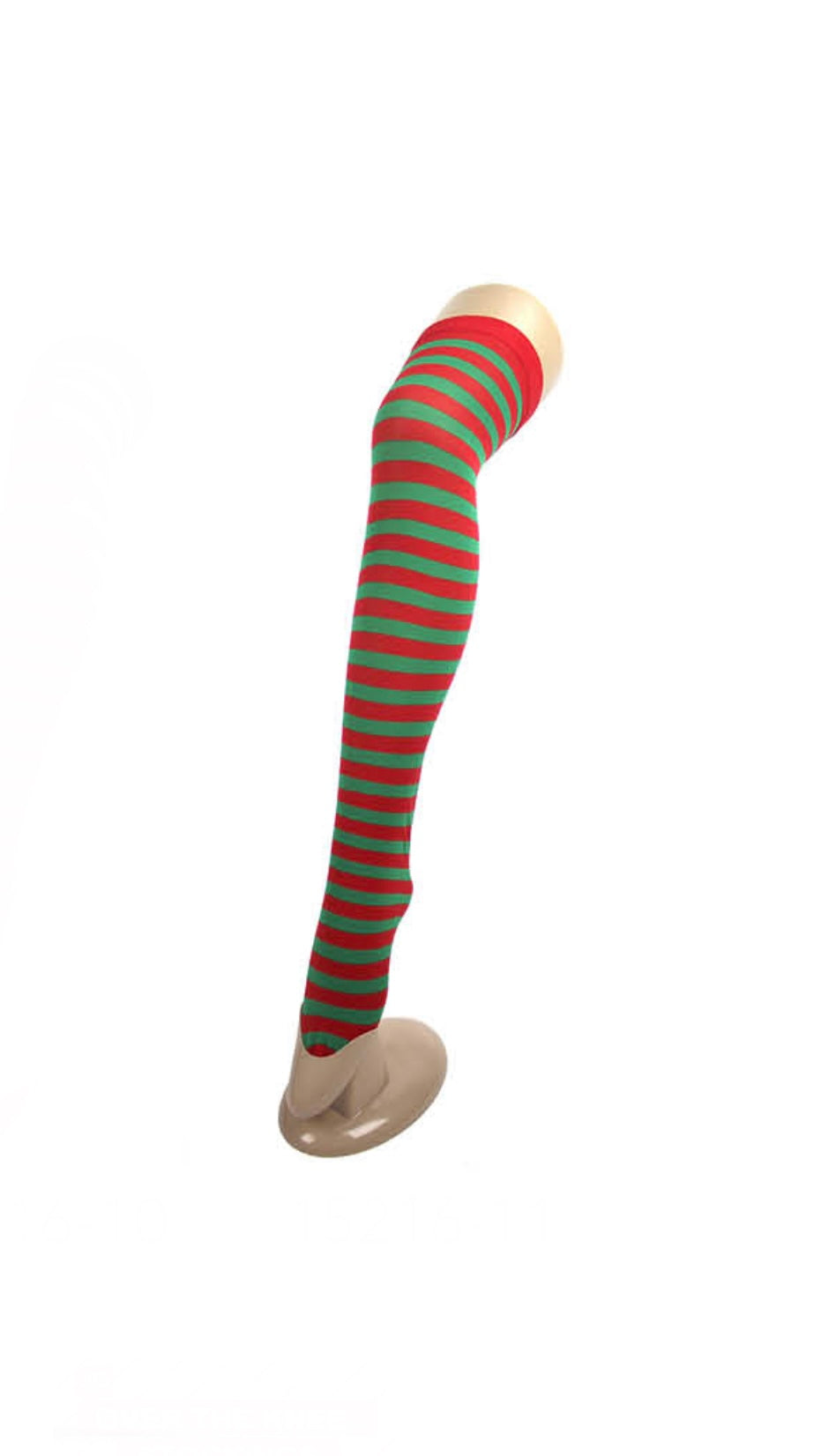 Over The Knee Stockings- Red & Green