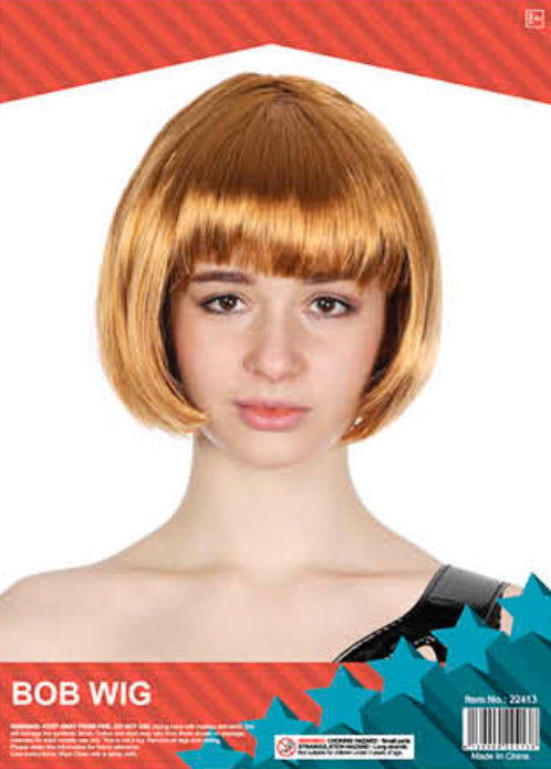 Chestnut Brown Bob Wig with Fringe