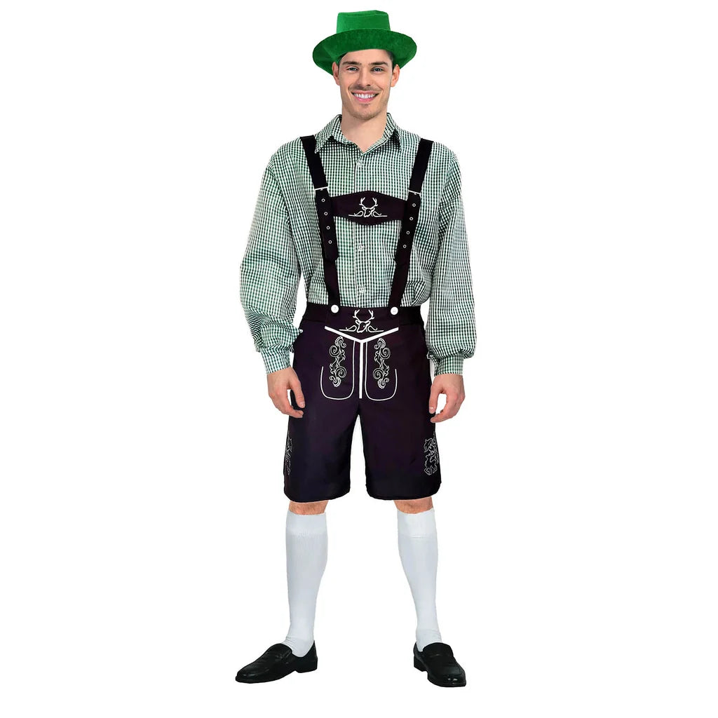 Adult Beer Man Costume (Green Check)