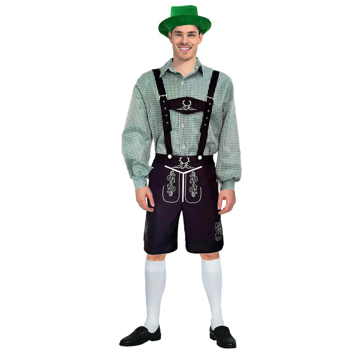 Adult Beer Man Costume (Green Check)