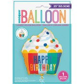 Happy Birthday Cupcake Balloon