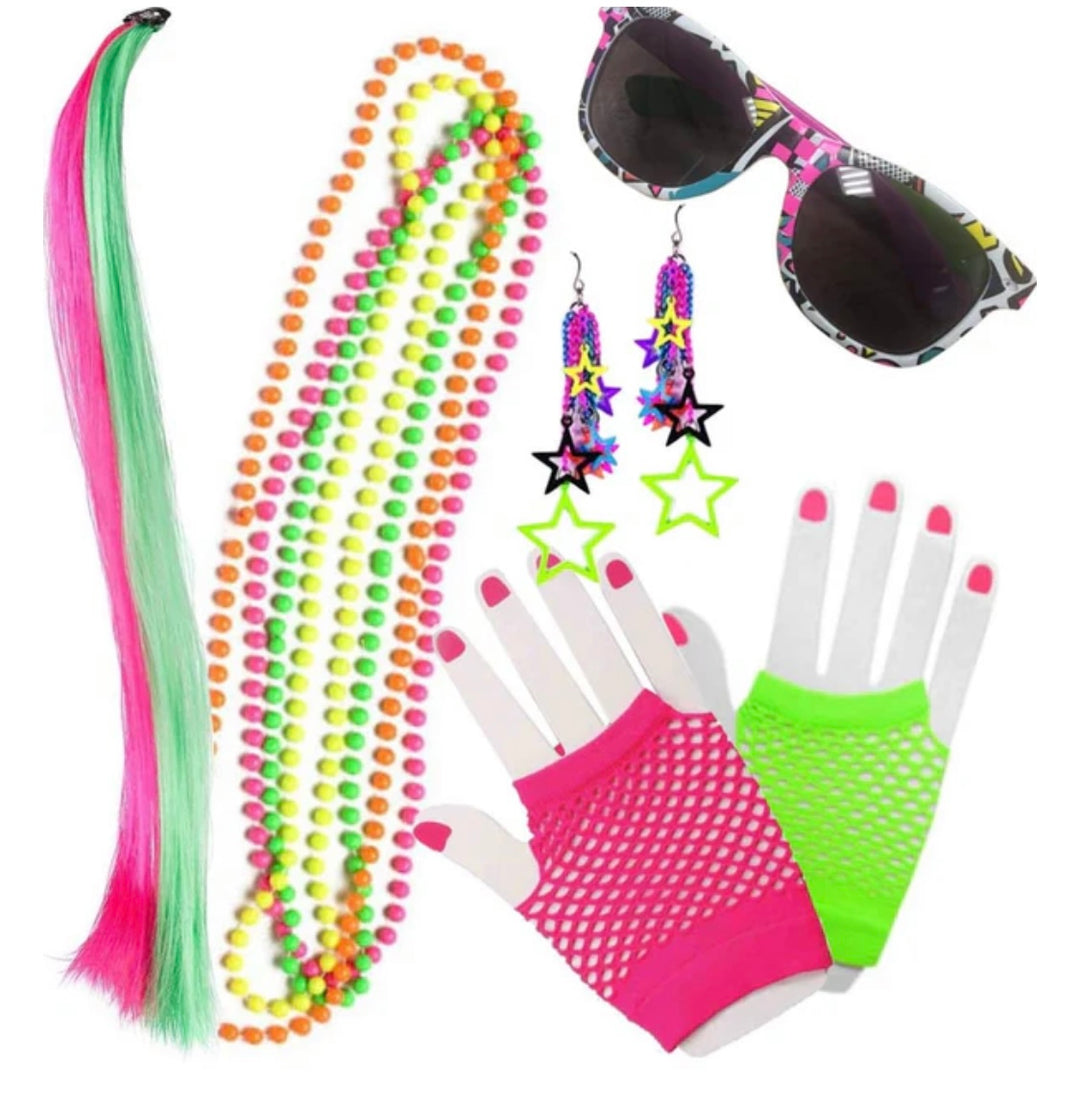 1980's Neon Accessories Set