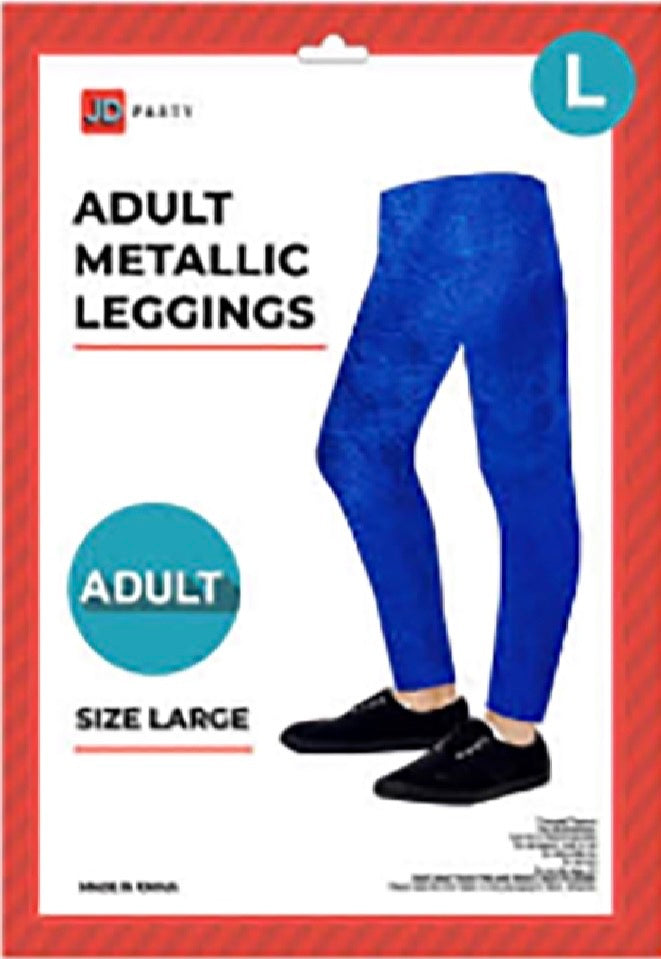 Metallic Royal Blue Leggings L