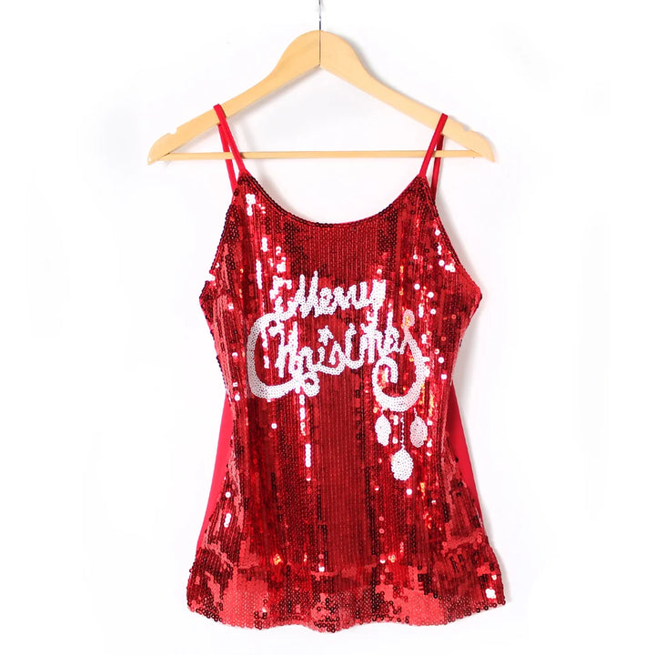 Merry Christmas Sequin Singlet