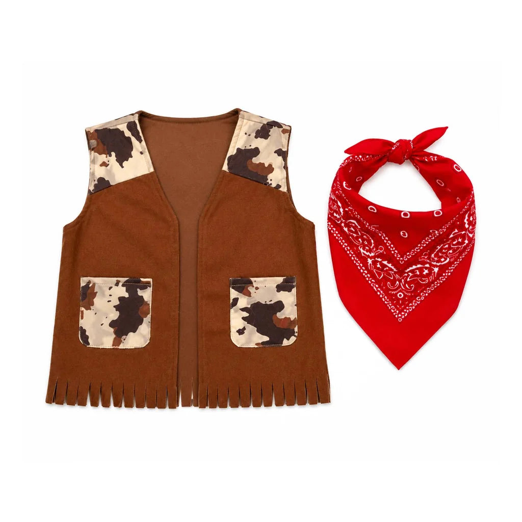 Child Brown Cowboy Vest and Bandana Set 4-6 year old (Copy)