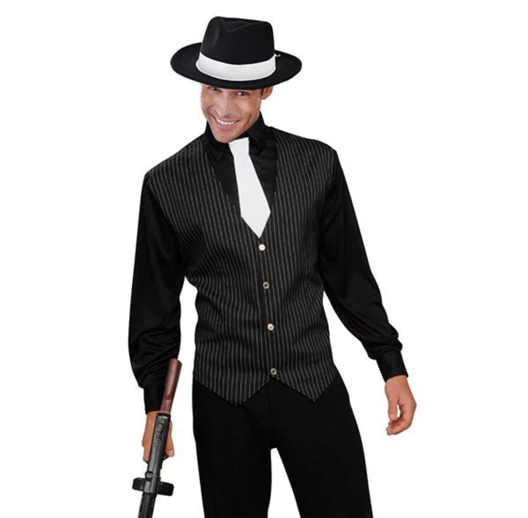 Gangster Skirt with Pinstripe Vest and Tie