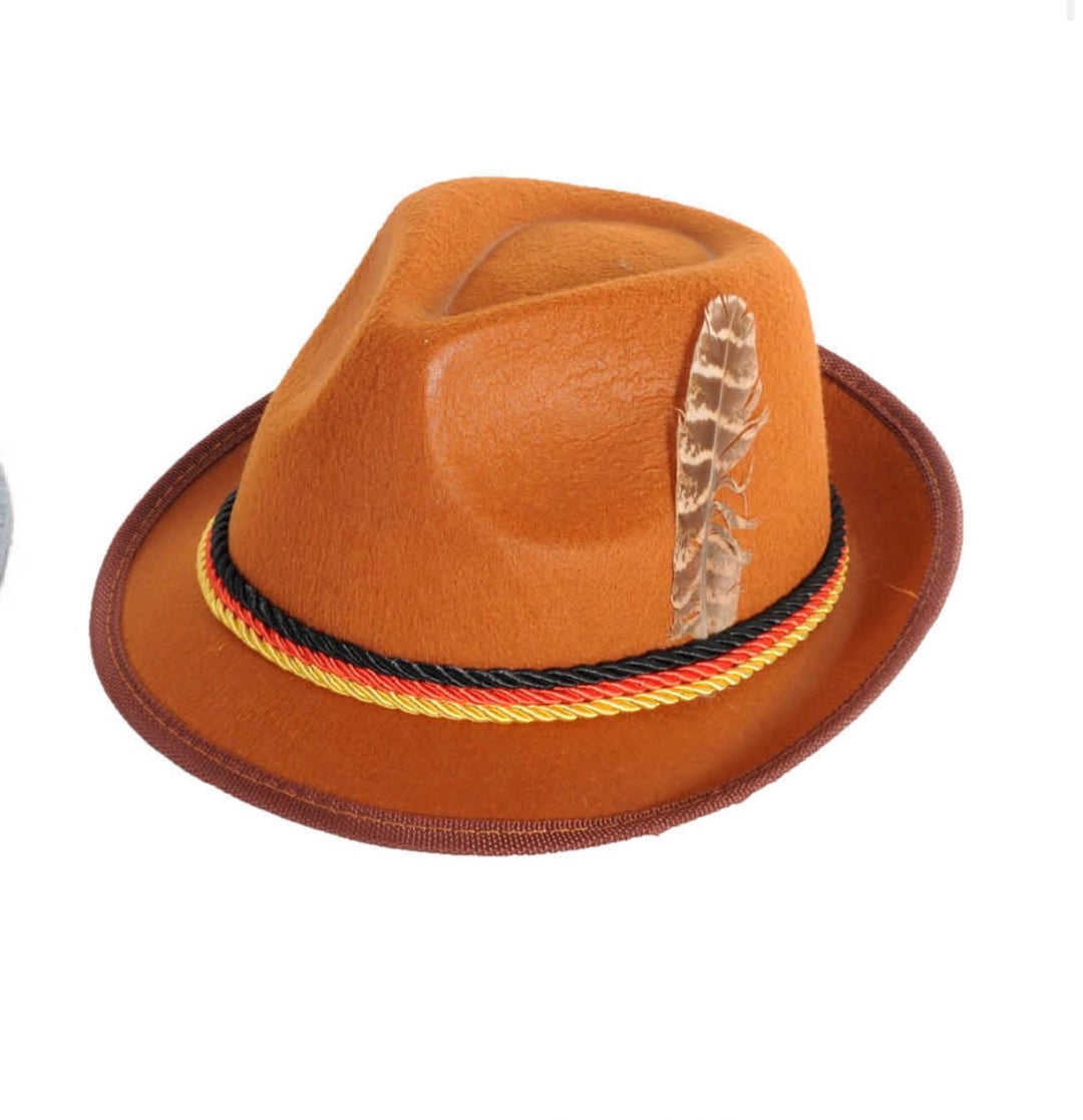 German Oktoberfest Fedora Brown Hat