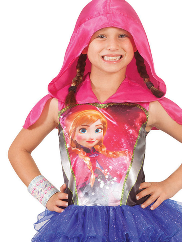 Child Frozen Anna Hooded Princess Costume