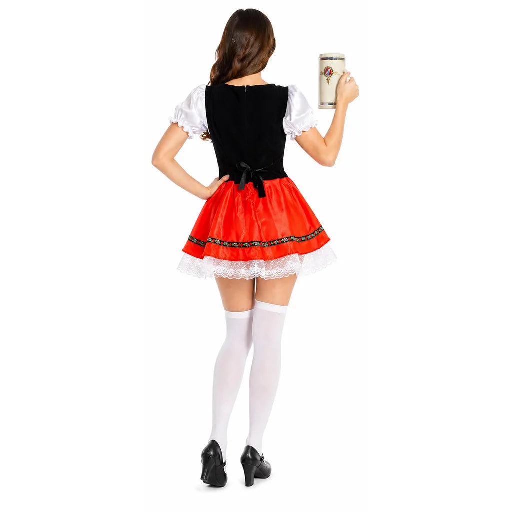 Adult Beer Girl Red Costume