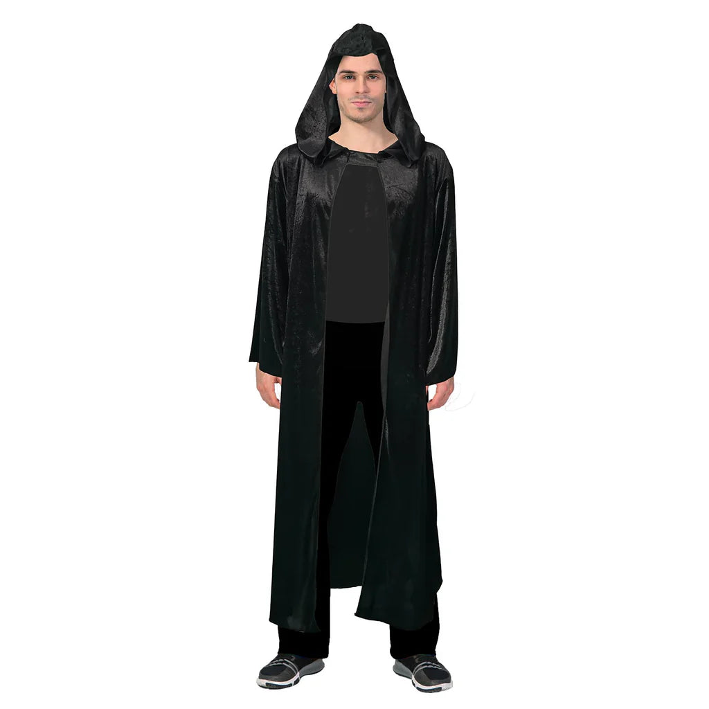 Adult Black Robe Cape (stretch polyester)