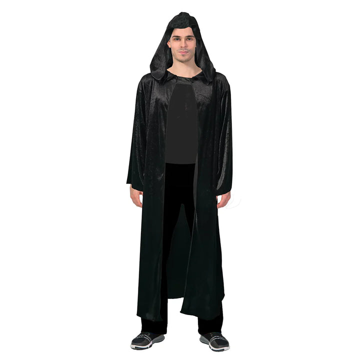 Adult Black Robe Cape (stretch polyester)