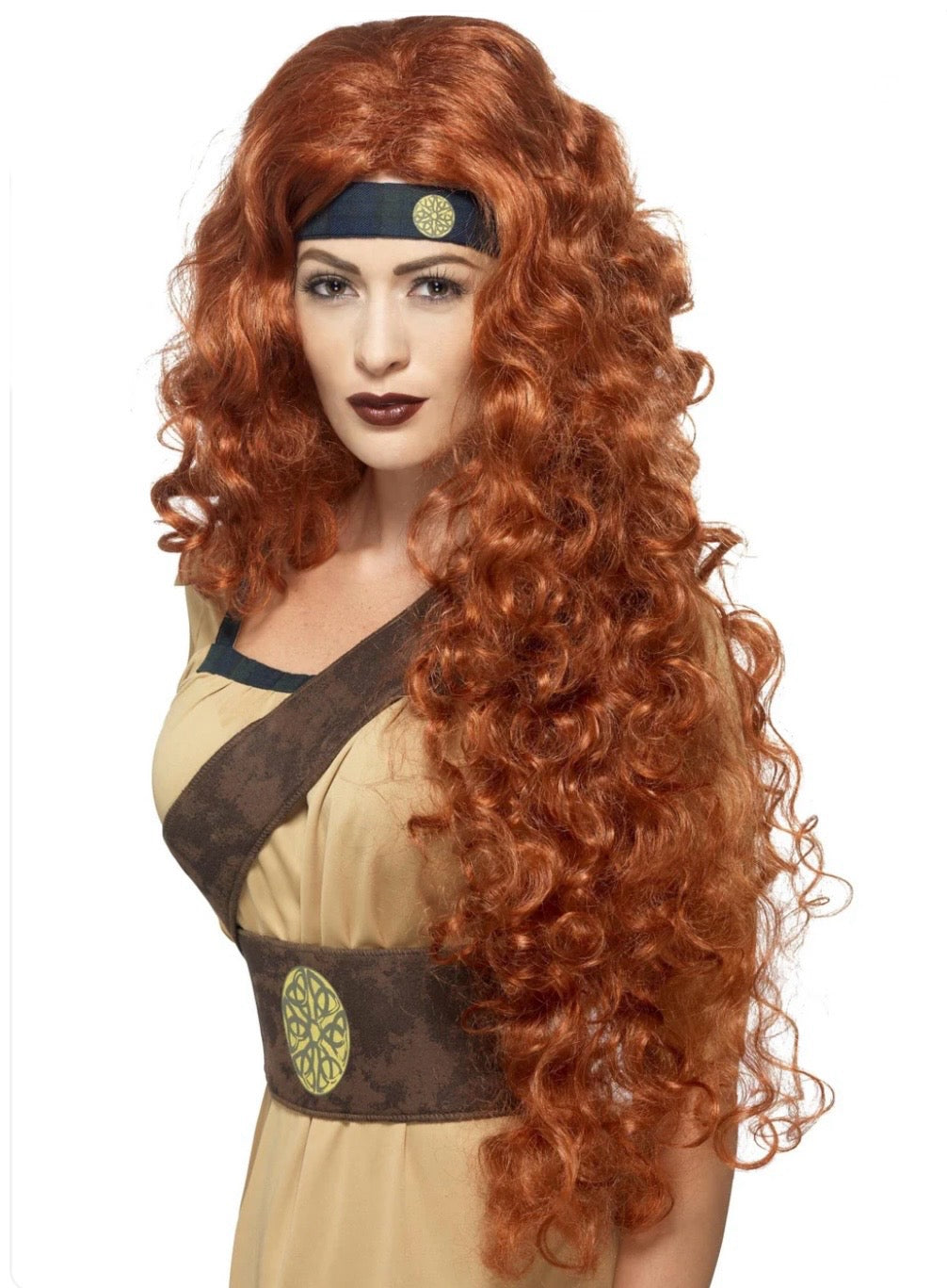 Medieval Warrior Queen Princess Wig Auburn