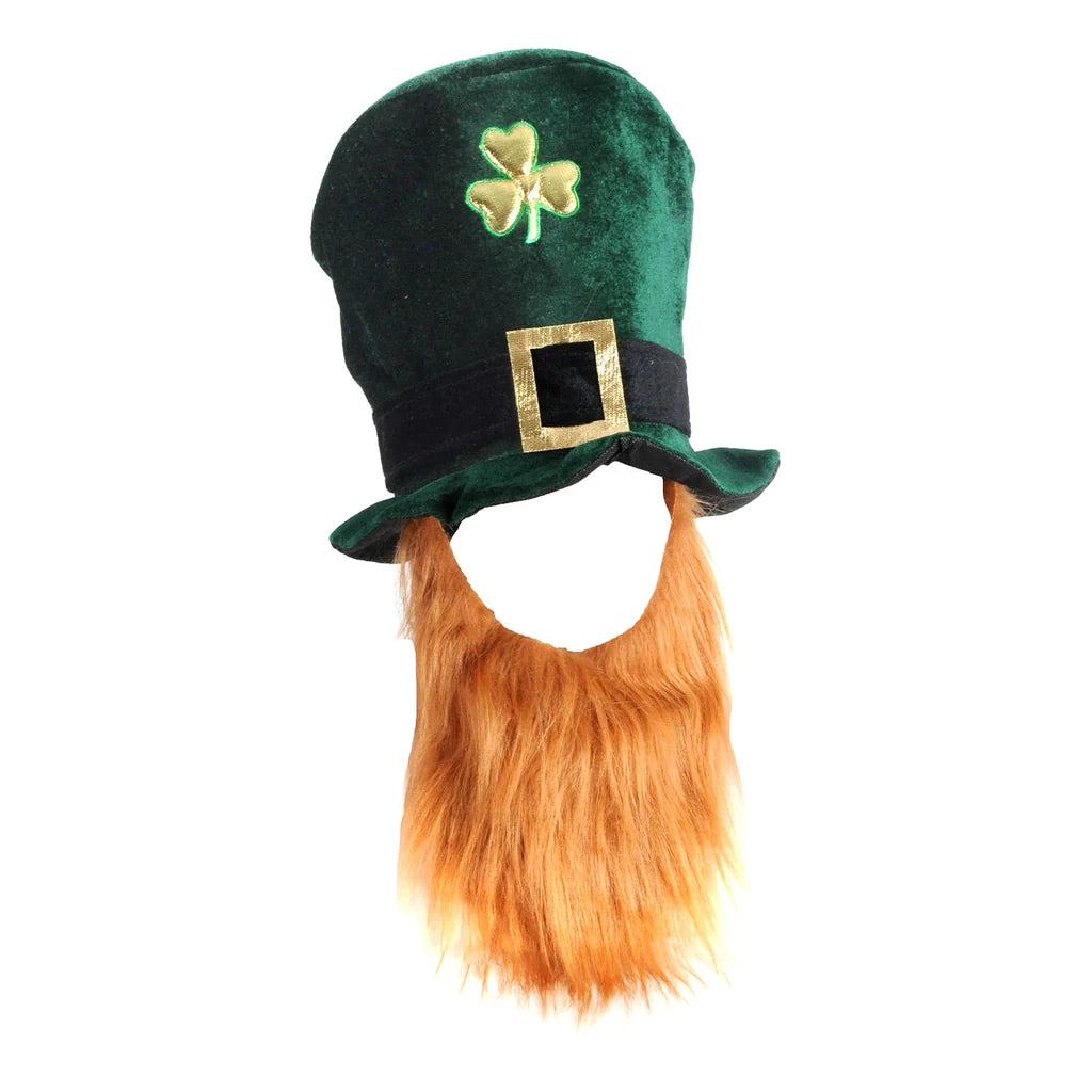 St Patrick Day Hat with Brown Beard