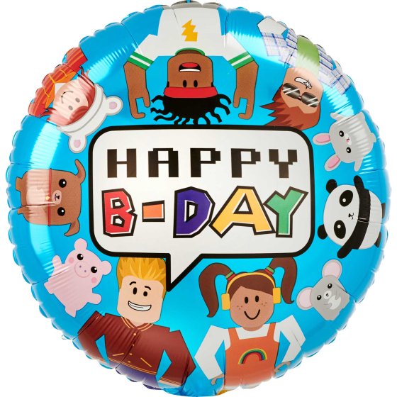 Road Blocks Happy Birthday Balloon