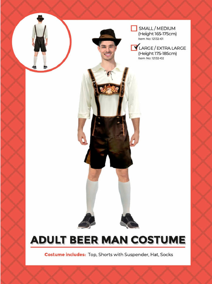 Adult Brown Beer Man Costume