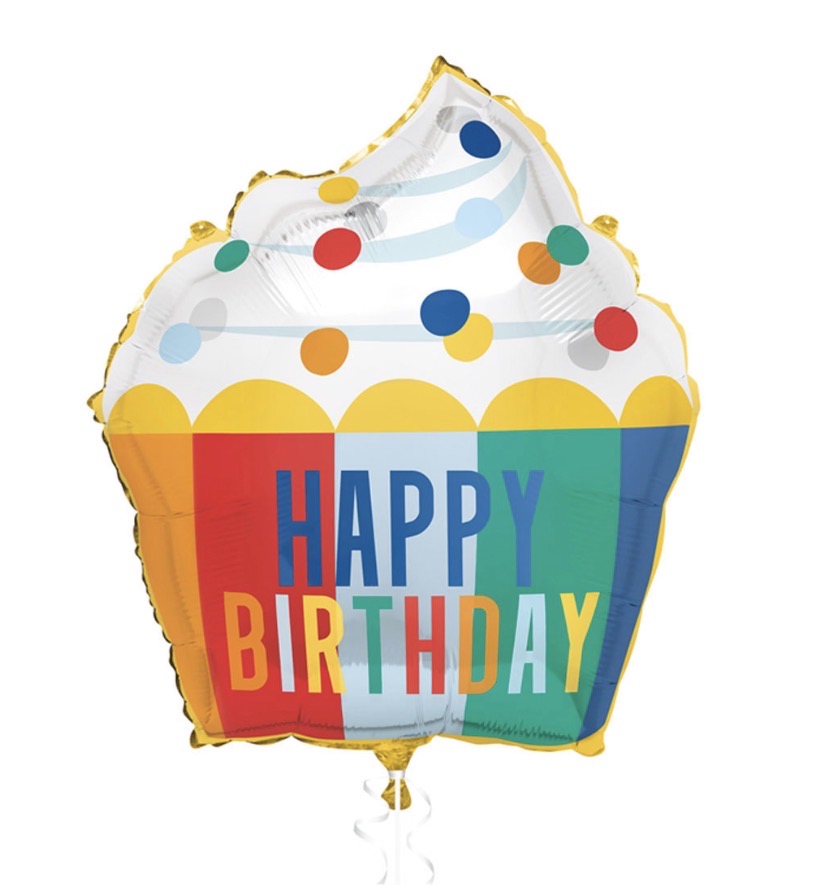 Happy Birthday Cupcake Balloon