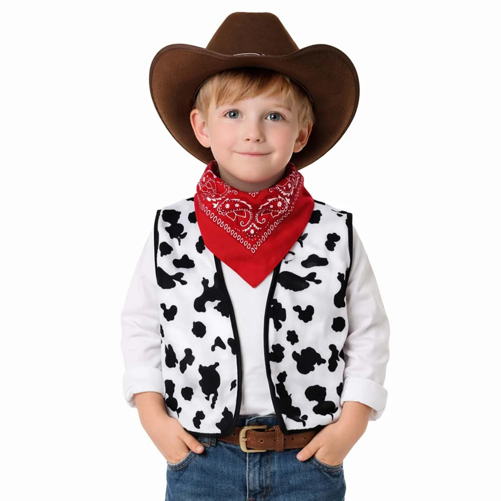 Child Cowboy Vest and Bandana Set 4-6 year old
