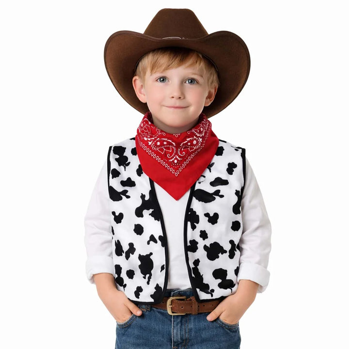 Child Cowboy Vest and Bandana Set 4-6 year old