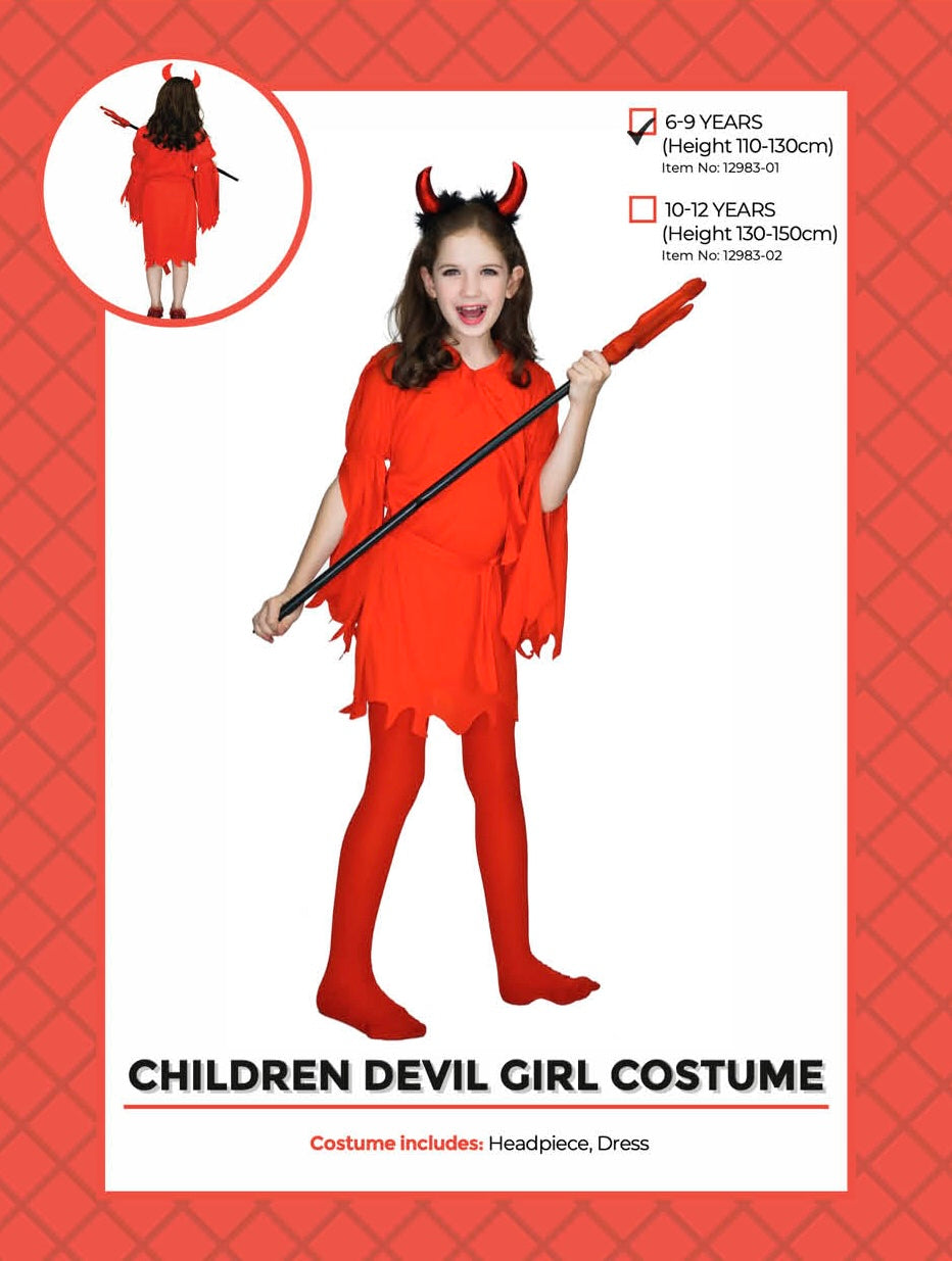 Children Devil Girl Costume