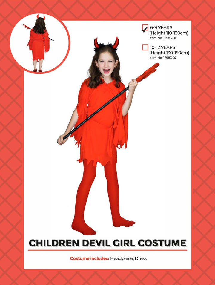 Children Devil Girl Costume