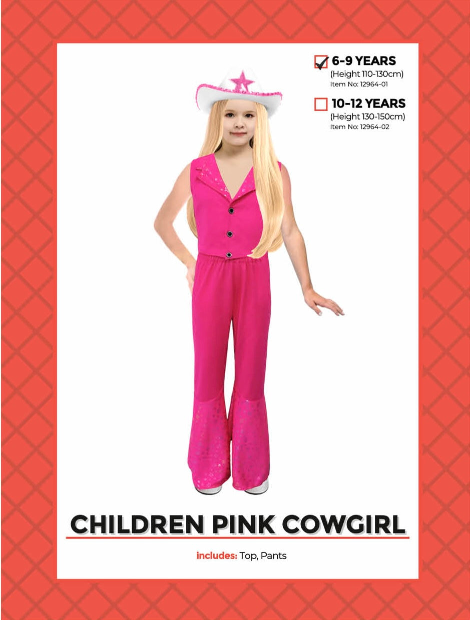Cowgirl Pink Barbie Girl Costume