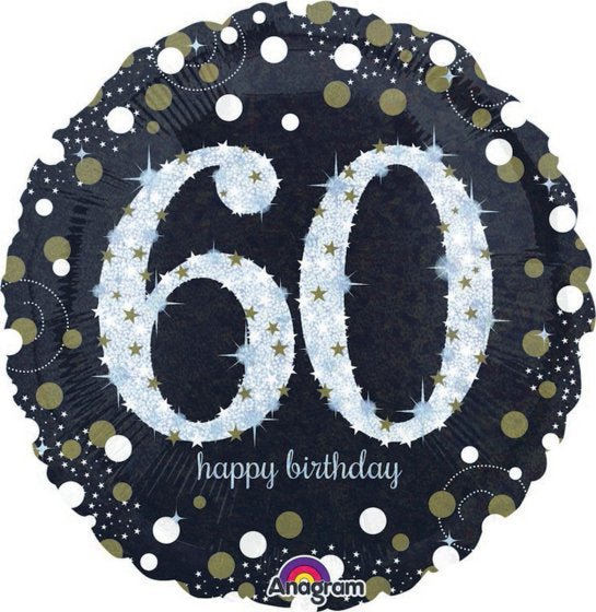 60th Foil Prismatic Balloon