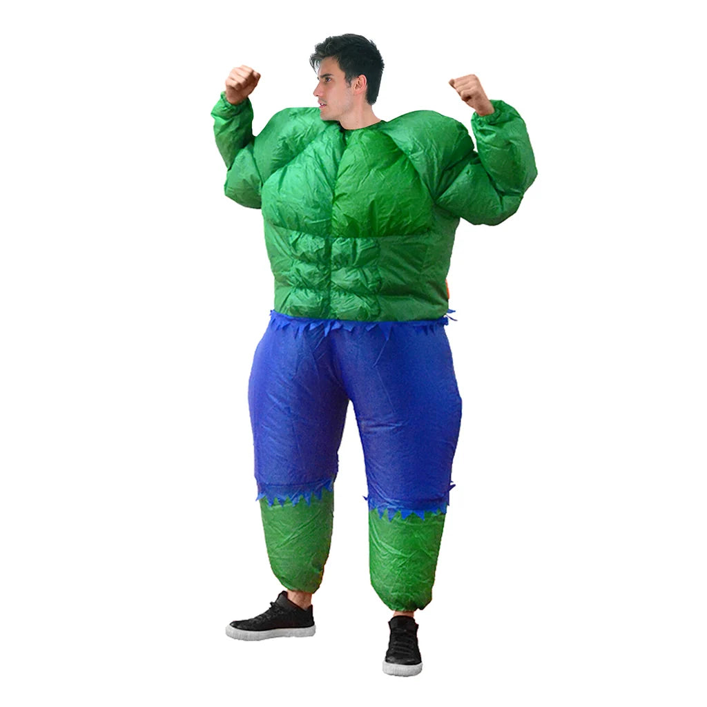 Inflatable Green Muscle Man Costume
