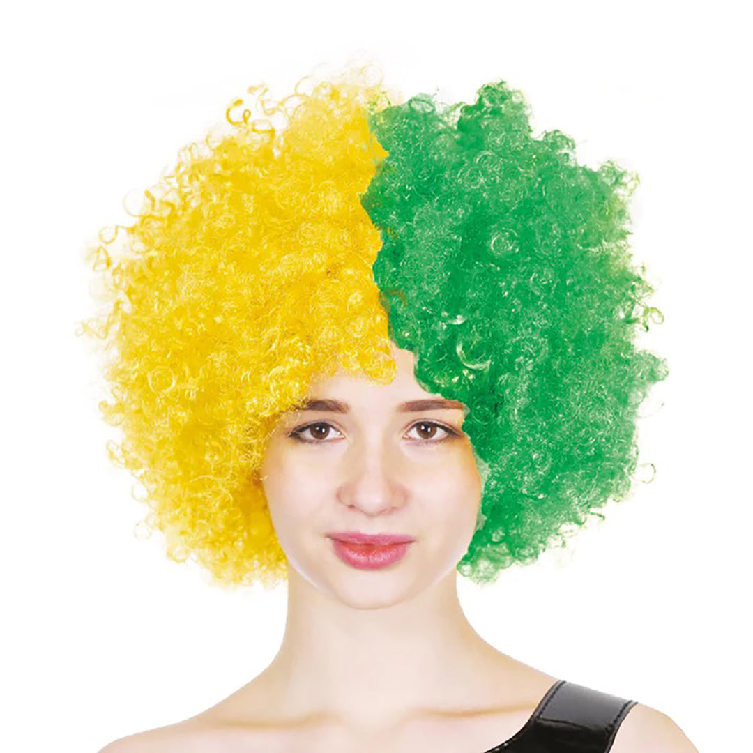 Afro Wig - Aussie Green & Gold