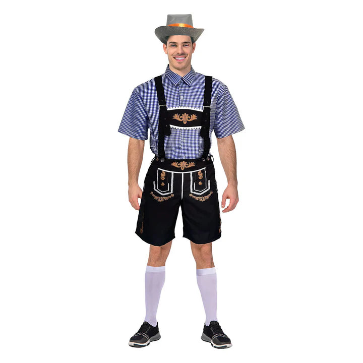Adult Beer Man Costume (Blue Check)