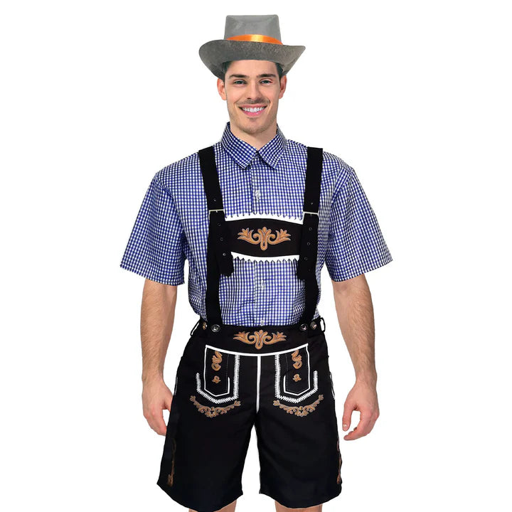 Adult Beer Man Costume (Blue Check)