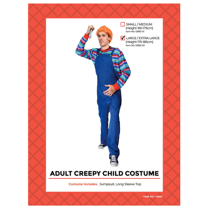 Adult Creepy Chucky Child Costume