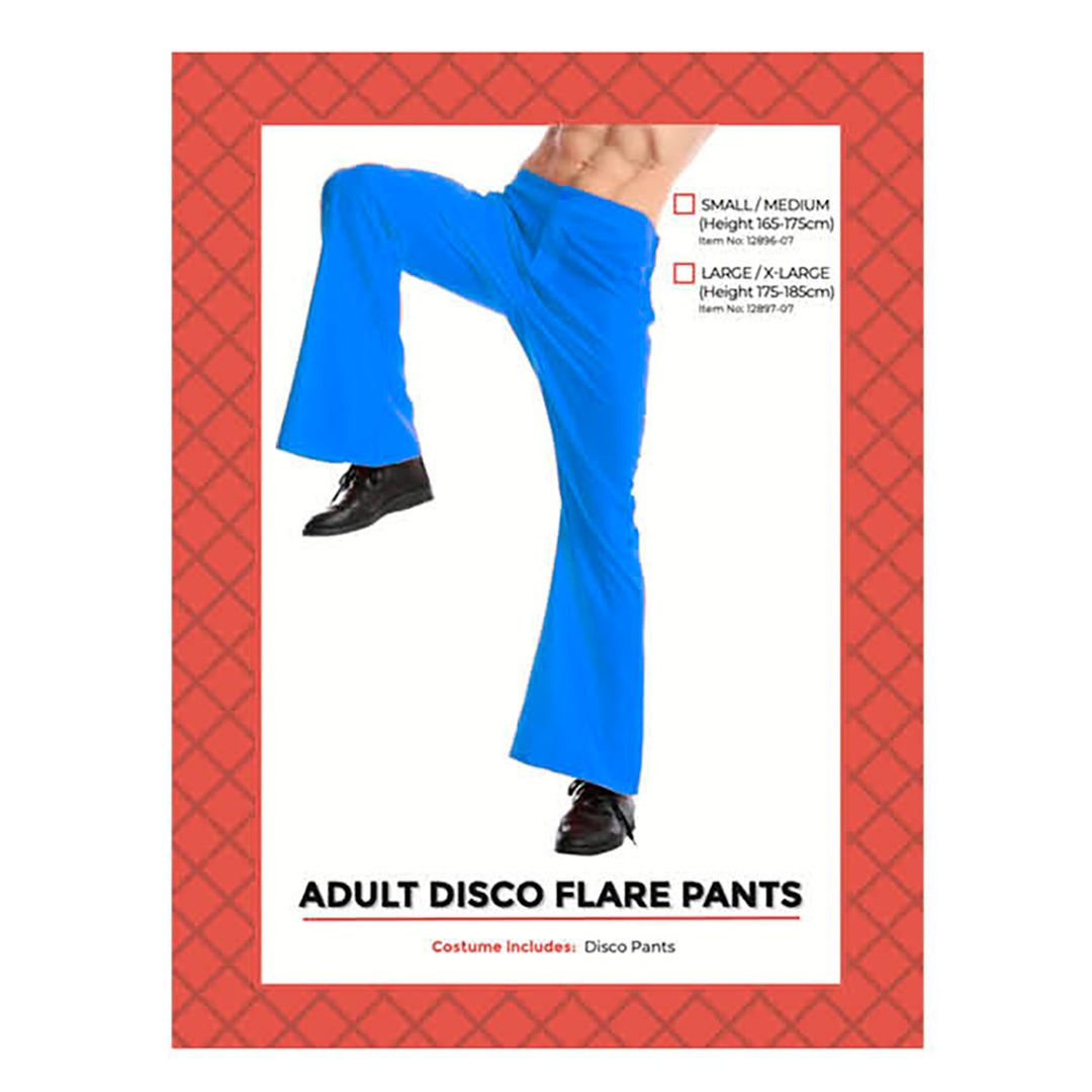 Adult Disco Flare Pants Blue