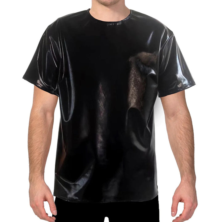 Adult Metallic Black T-shirt Top