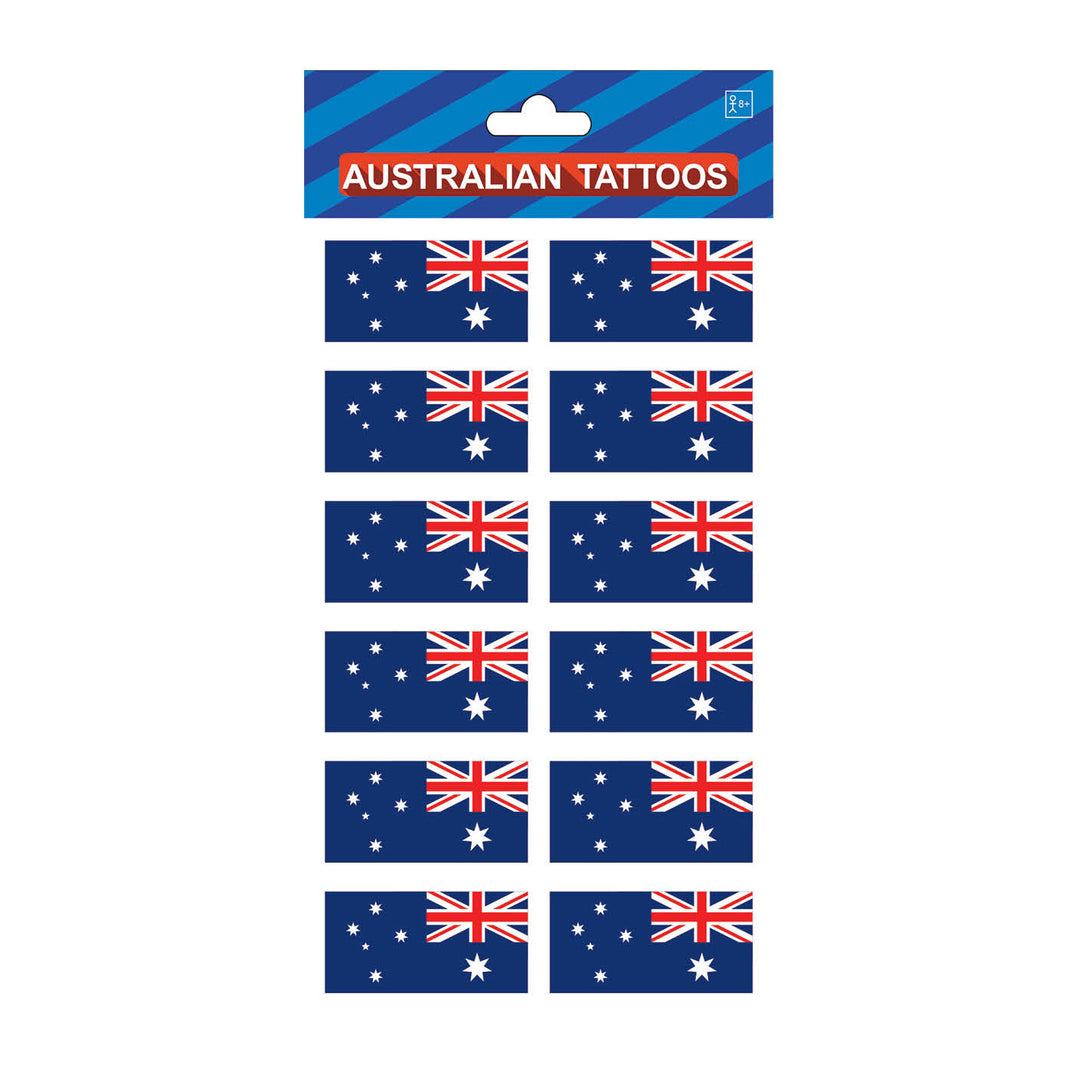 Australian Flag Fake Tattoos Australian Flag Temporary Tattoo Etsy