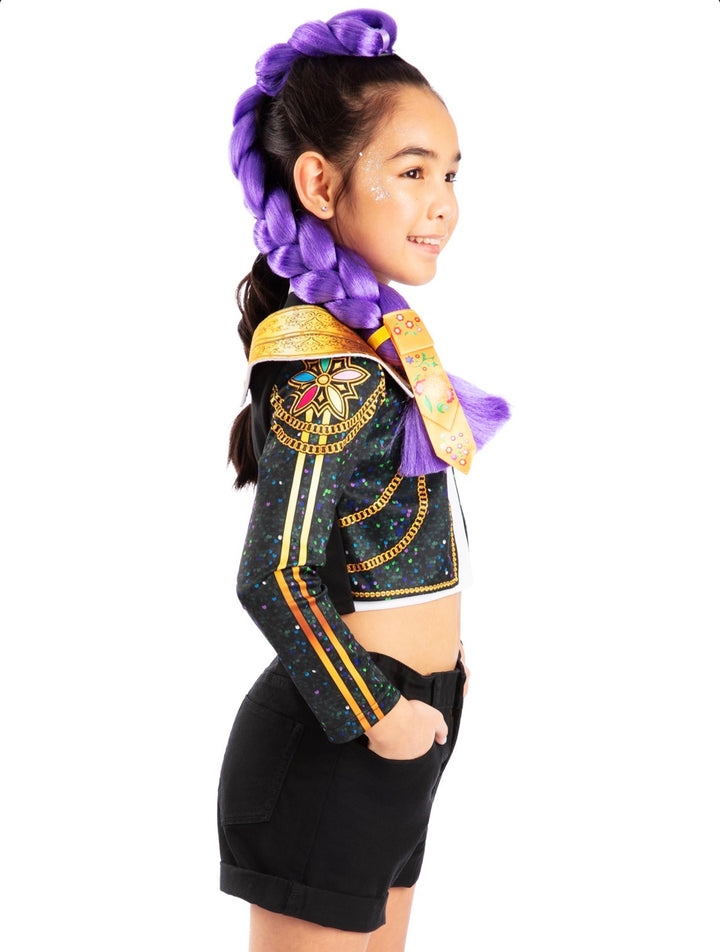 K-POP DEMON HUNTERS RUMI DELUXE CLIP ON HAIR BRAID (65cm)- CHILD