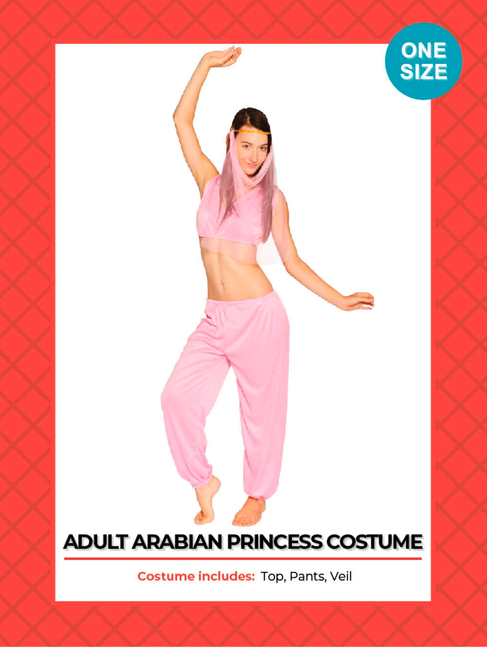 Arabian Pink Genie Princess Adult Costume