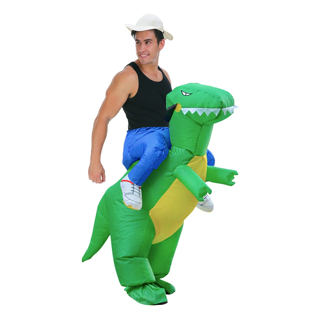 Inflatable Dinosaur Rider Adult Costume