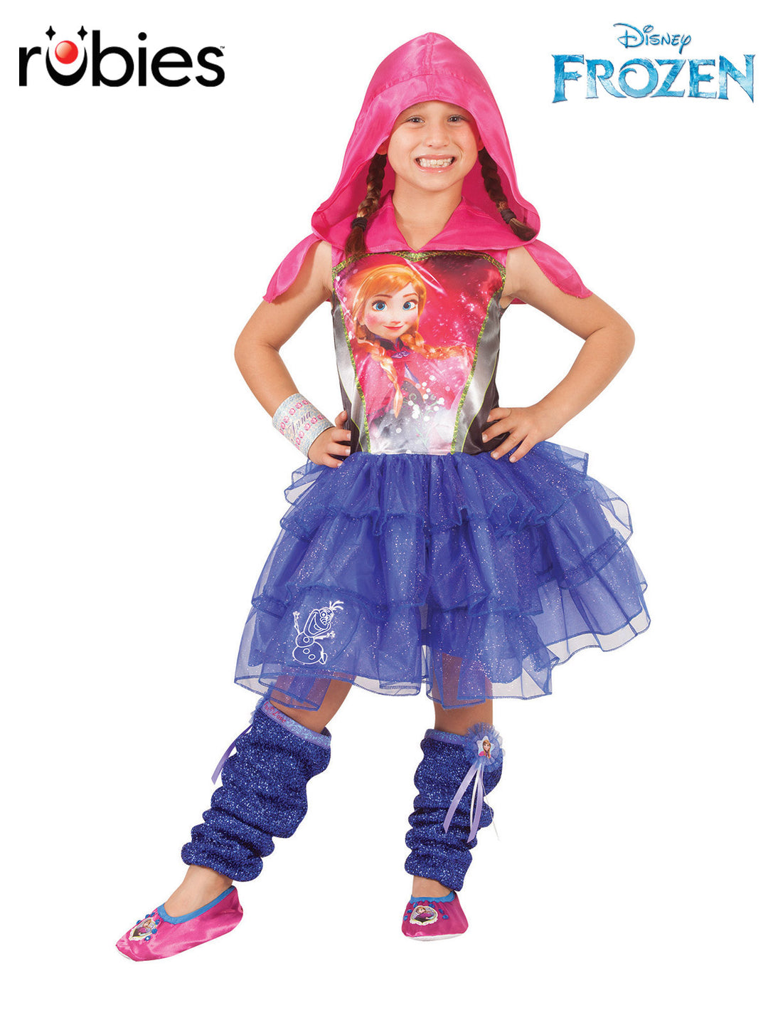 Child Frozen Anna Hooded Princess Costume