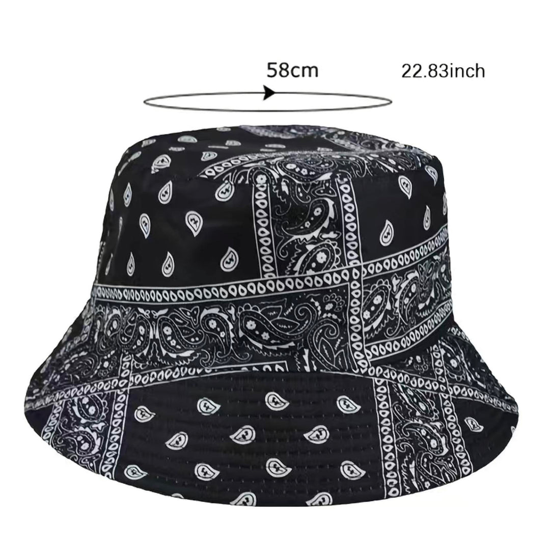 Black Festival Bandana Bucket Hat