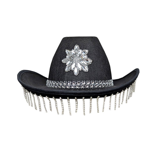 Black Crystal Gem Cowboy Hat