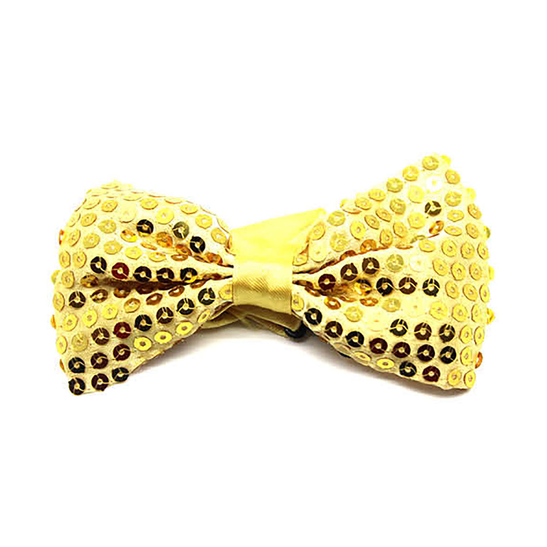 Sequin Bow Tie - Gold