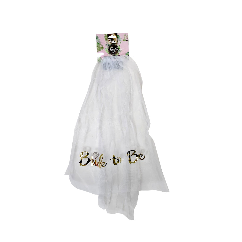 Bride to Be White Veil