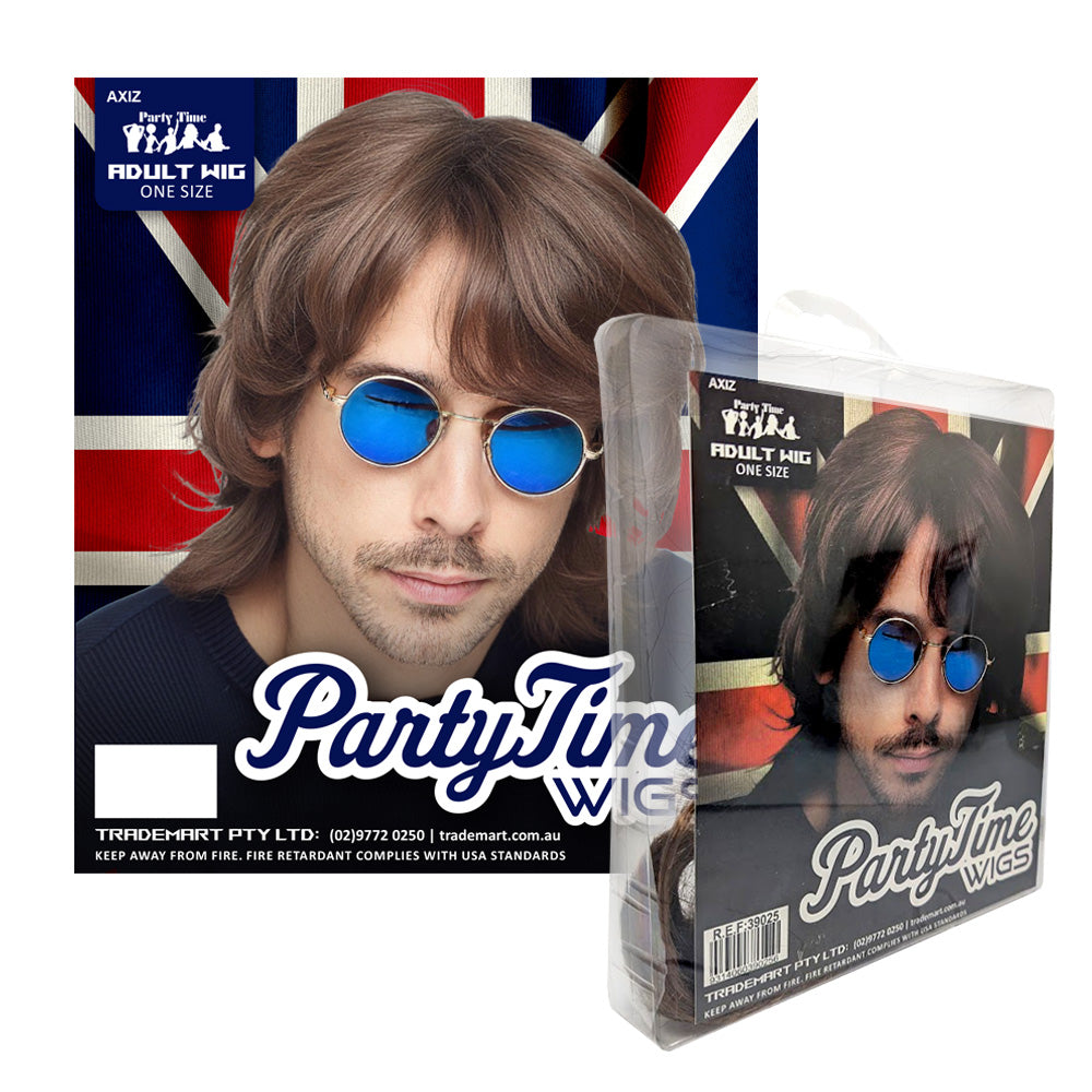 Mens Brown 60’s Wig