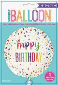 Happy Happy Birthday Foil Balloon